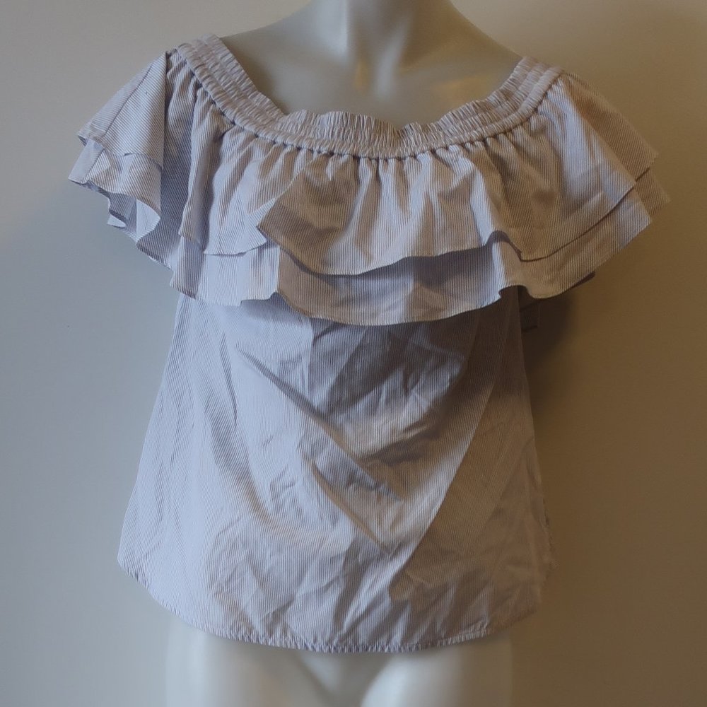 DESIGNERS REMIX CHARLOTTE ESKILDSEN WHT/BLUE TOP 6